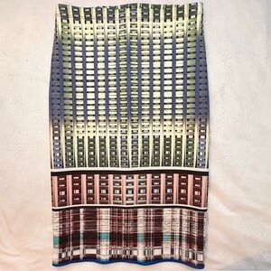 Clover Canyon Donegal Printed Pencil Skirt M Multicolor Neoprene Mixed Pattern